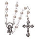 Imitation pearl rosary 2 mm with flower shaped box s1