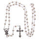 Imitation pearl rosary 2 mm with flower shaped box s4