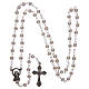 Rosary 2x1 mm grains, white pearl effect s4