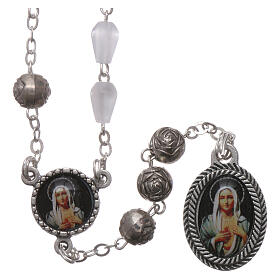 Rosenkranz Perlmutt aus Kunststoff Heiligtum der heiligen Jungfrau der Tränen, 5x3 mm