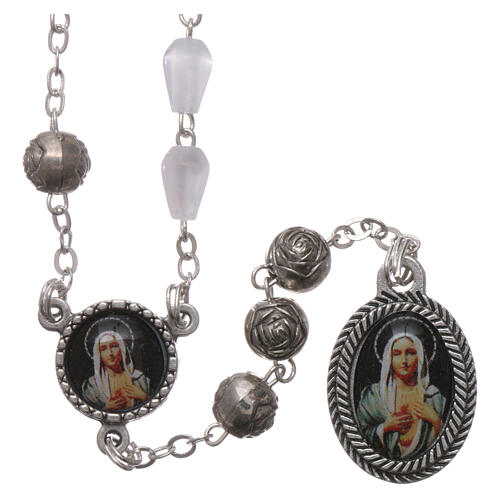 Rosenkranz Perlmutt aus Kunststoff Heiligtum der heiligen Jungfrau der Tränen, 5x3 mm 1