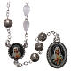 Rosary in plastic mother-of-pearl effect, Our Lady of Tears of Syracuse 5x3 mm grains s1