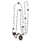 Rosary in plastic mother-of-pearl effect, Our Lady of Tears of Syracuse 5x3 mm grains s4