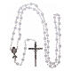 Imitation pearl rosary Holy Communion 3 mm with rosary case s4