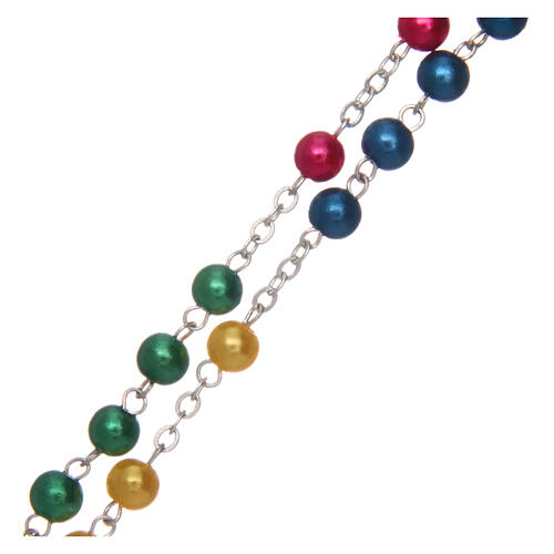 Missionary rosary imitation pearl beads 6 mm 3