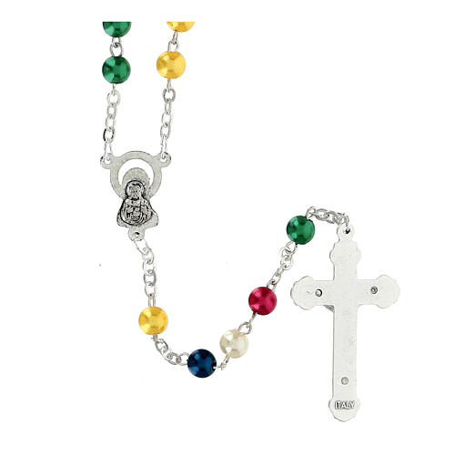 Missionary rosary imitation pearl beads 6 mm 6