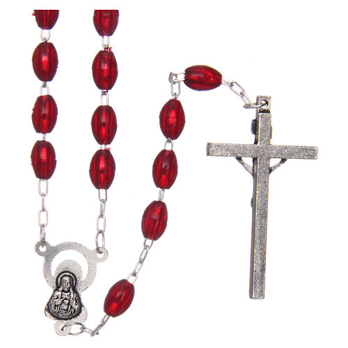 Rosary in oval plastic 5x3 mm 2