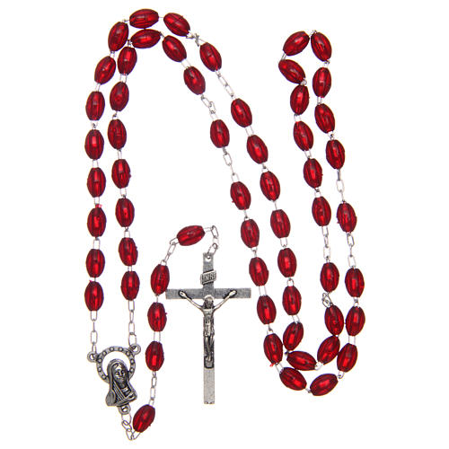 Rosary in oval plastic 5x3 mm 4