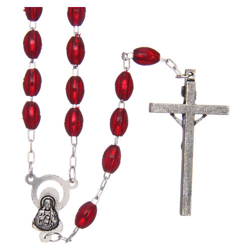 Rosary with plastic oval beads 5x3 mm 2