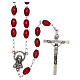 Rosary with plastic oval beads 5x3 mm s1