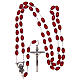 Rosary with plastic oval beads 5x3 mm s4