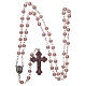 Rosary in pink semi-pearl 3 mm s4