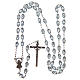 Rosary in light-blue semi-pearl with 5x3 mm oval beads s4