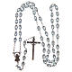 Rosary with plastic oval light blue beads 5x3 mm s4