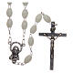 Rosary with plastic oval phosphorus beads 5x3 mm s1