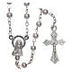 Rosary in semi-pearl with 4 mm round beads s1