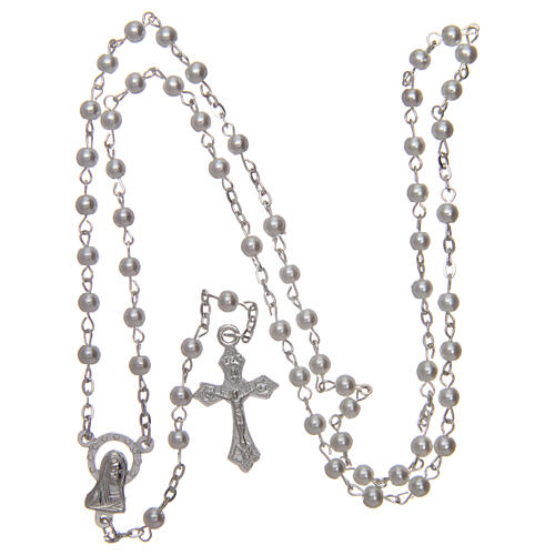 Imitation pearl rosary round beads 4 mm 4