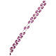 Rosary in amethyst-colour plastic with oval beads 5x3 mm s3