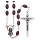Rosary in brown plastic with oval beads 5x3 mm s1