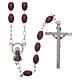 Rosary in brown plastic with oval beads 5x3 mm s2
