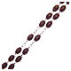 Rosary in brown plastic with oval beads 5x3 mm s3