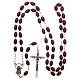 Rosary in brown plastic with oval beads 5x3 mm s4