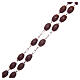Rosary with plastic oval brown beads 5x3 mm s3