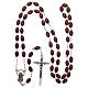 Rosary with plastic oval brown beads 5x3 mm s4