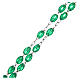 Rosary in green plastic with oval beads 5x3 mm s3