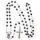 Rosary in hematite-colour semi-pearl 1 mm s4