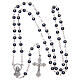 Imitation pearl rosary hematite color 1 mm s4