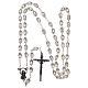 Rosary in crystal-colour plastic with oval beads 5x3 mm s4