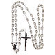 Rosary with plastic oval transparent beads 5x3 mm s4
