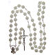 Fluorescent rosary with rose-shaped plastic beads 8 mm s4
