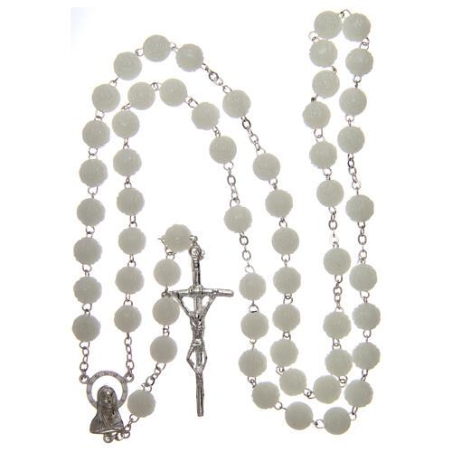 Rosary phosphorus with plastic rose shaped beads 8 mm 4