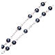 Rosary in silver amethyst semi-pearl with 5mm round beads and cotters s3