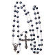 Rosary in silver amethyst semi-pearl with 5mm round beads and cotters s4
