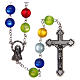 Rosary in multicoloured semi-pearl 10 mm s1