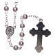 Semi-pearl rosary with round pink beads 5 mm s2