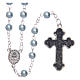 Semi-pearl rosary with round light blue beads 5 mm s2