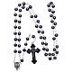 Semi-pearl rosary with round grey beads 5 mm s4