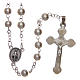 Semi-pearl rosary with round white beads 5 mm s1