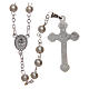 Semi-pearl rosary with round white beads 5 mm s2