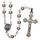 Imitation pearl rosary round white beads 5 mm s1