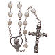 Round heart-shaped plastic and metal rosary 6 mm s1