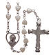 Round heart-shaped plastic and metal rosary 6 mm s2