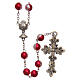 Plastic rosary bicolored round beads 8 mm s1