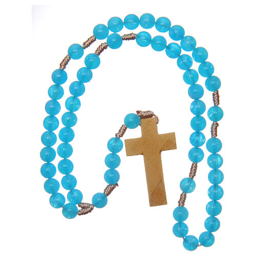 Rosary with silk cord beads 7.5 mm 4