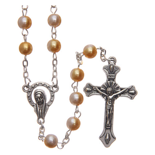 Imitation pearl rosary 6 mm 1