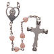 Rosary in plastic and metal with 6mm heart-shaped beads s2